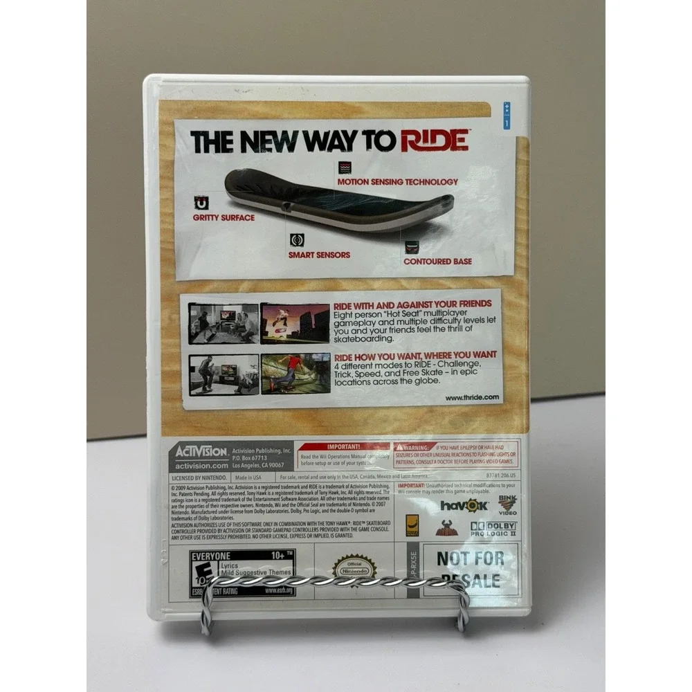 Tony Hawk: Ride (Nintendo Wii, 2009), Activision, Complete w/ Manual, Pre-owned